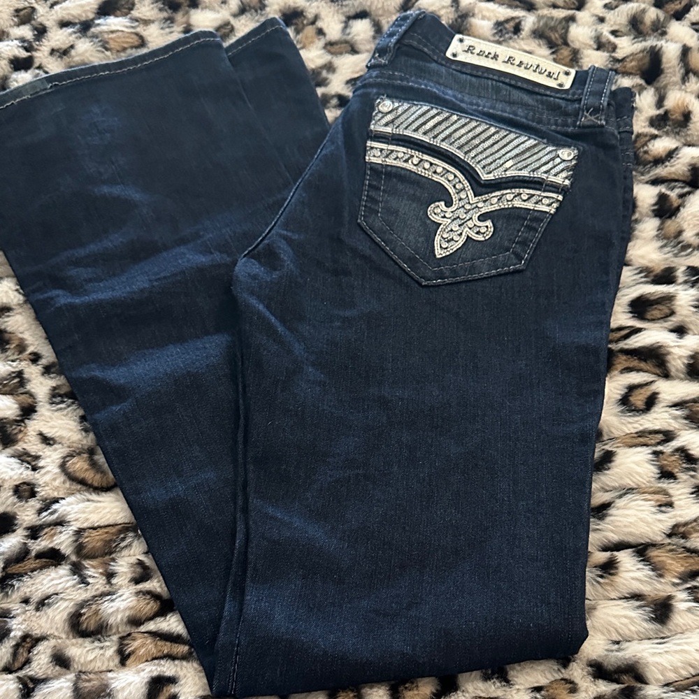 Rock Revival Women's dark blue bootcut  Jeans